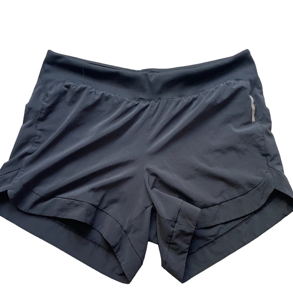 REI Co-op Womens Size M Athletic Shorts Black Stretch Breathable Logo Activewear